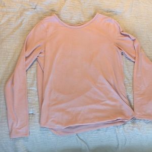 Pink active long sleeve size large